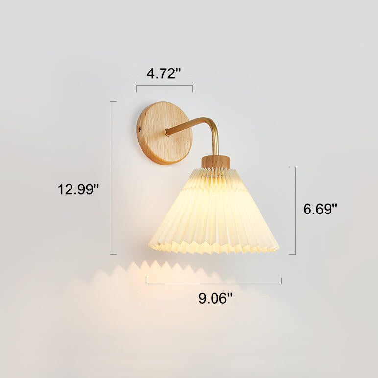 Lampada da Parete Modern Minimalista con Ombra Pieghettata a 1 Luce