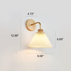 Lampada da Parete Modern Minimalista con Ombra Pieghettata a 1 Luce