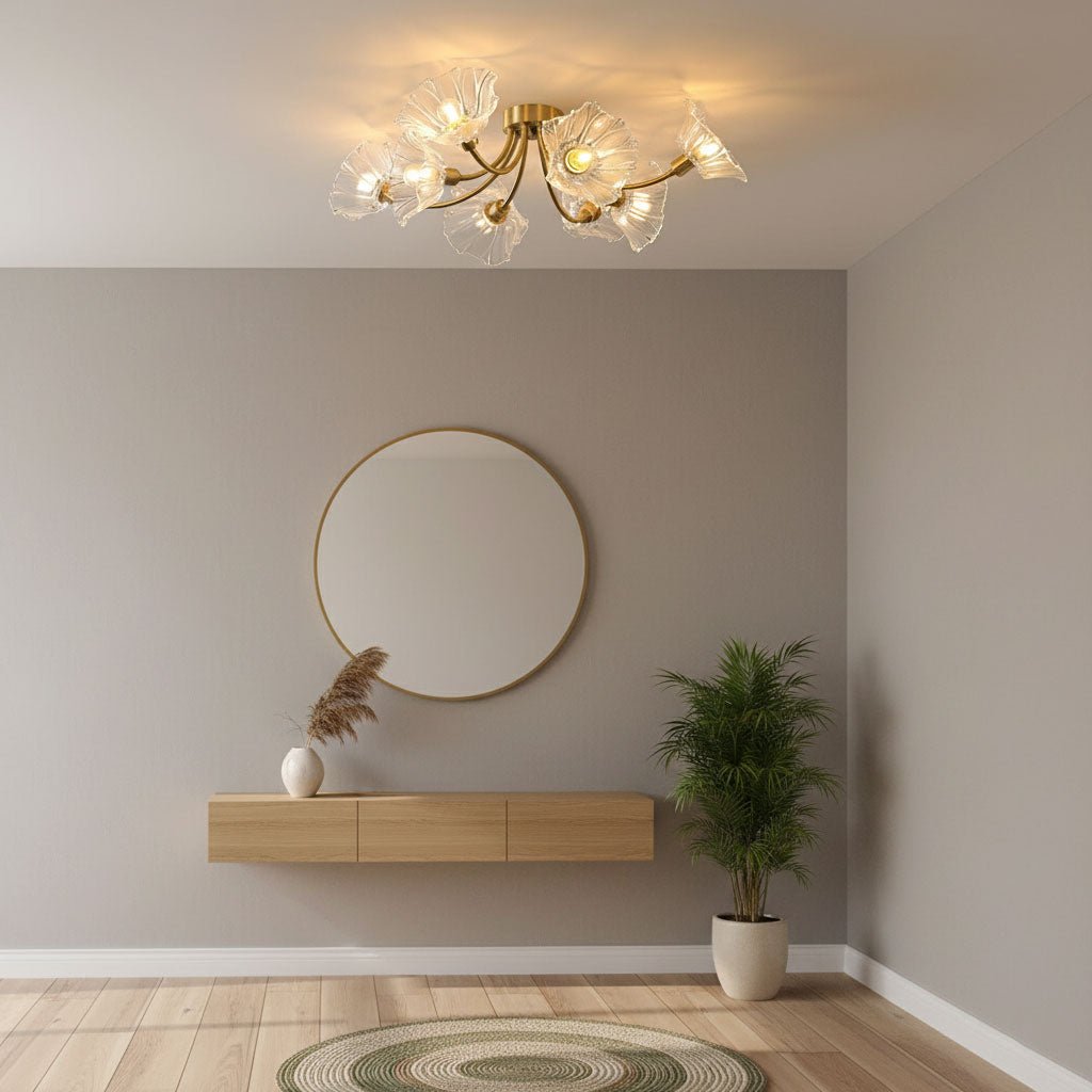 Lampada da soffitto in vetro Kalin Flower