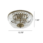 Lampada da soffitto vintage rotonda in cristallo 4/6 luci