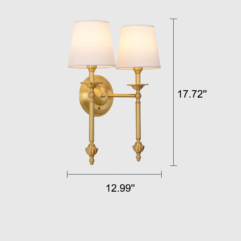 Applique Moderno con Ombrello in Ottone 1/2 Luce