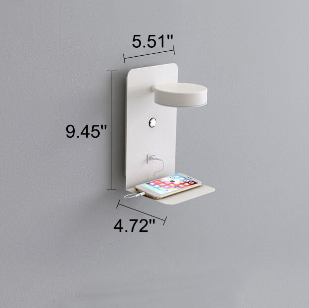 Lampada da Parete LED Quadrata Moderna Minimalista in Ferro e Acrilico Ricaricabile USB