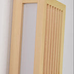 Lampada da parete LED rettangolare in legno massello e acrilico, minimalista e moderna per il soggiorno