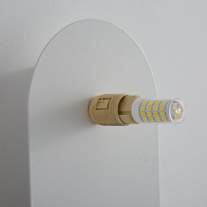 Base in Vetro Minimalista Nordico Lampada da Parete a 1 Luce