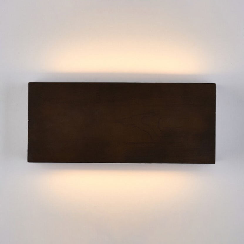 Lampada da Parete LED Rettangolare in Legno Wabi-sabi Giapponese