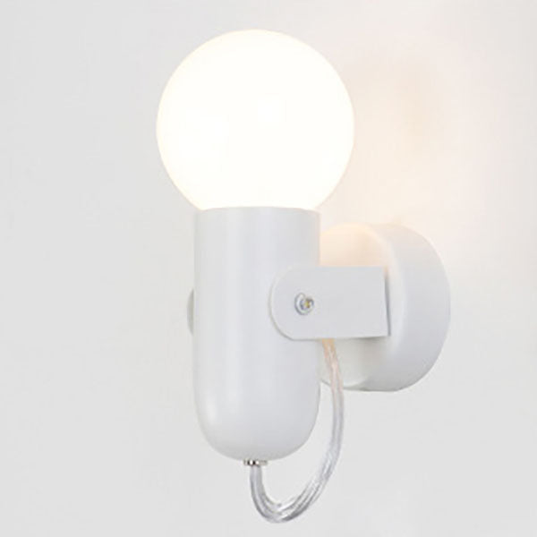 Applique da Parete Circolare a Colore Solido Creativo Nordic con 1 Luce