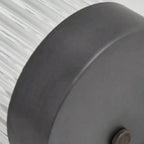 Lampada da Parete Esterna in Metallo/Vetro Semi-Cilindrica Moderna Yoru, Nera