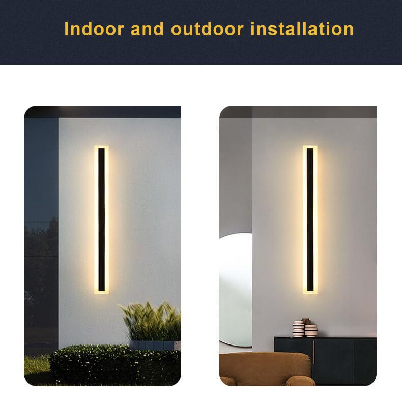 Lampada da Parete Esterno Waterproof LED Acrilica Minimalista a Forma di Barra Allungata con 1 Luce