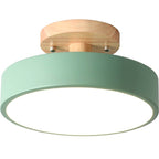Lampada da soffitto a LED rotonda Nordic Log semi-incassata