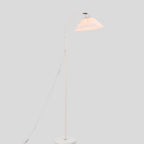 Lampada da terra con paralume plissettato in tessuto minimalista a 1 luce