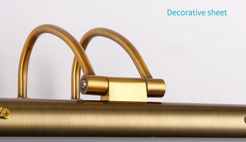 Specchio LED da parete retro europeo intagliato con 1 luce