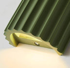 Lampada da parete a sconce con cilindro mezzo striato in resina Macaron 1 luce