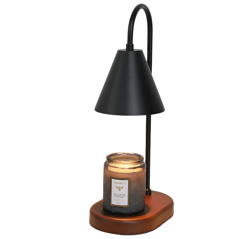 Lampada da Tavolo Riscaldante per Cera Profumata Dimmerabile con Paralume in Metallo