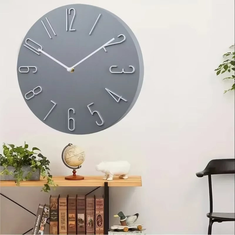 TimeMate – Orologio da Parete Rotondo con Display Digitale e Alimentazione a Batteria