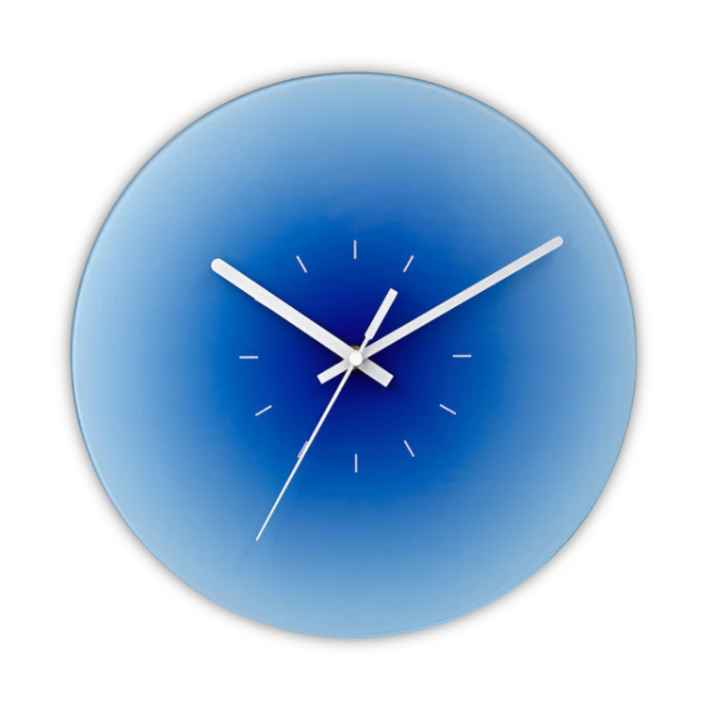 Tramonto - Orologio da Parete Design in Vetro