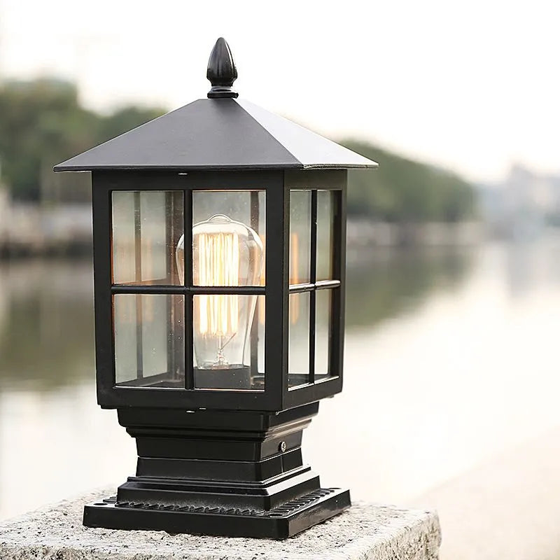 Lanterna LED in Vetro e Metallo Etilo per Esterni