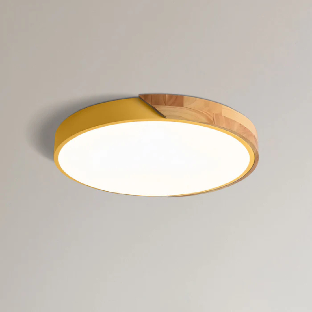 Delos - Lampada da soffitto in legno scandinavo con LED