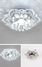 Moderno Lampadario LED a Soffitto a Forma di Fiore in Cristallo