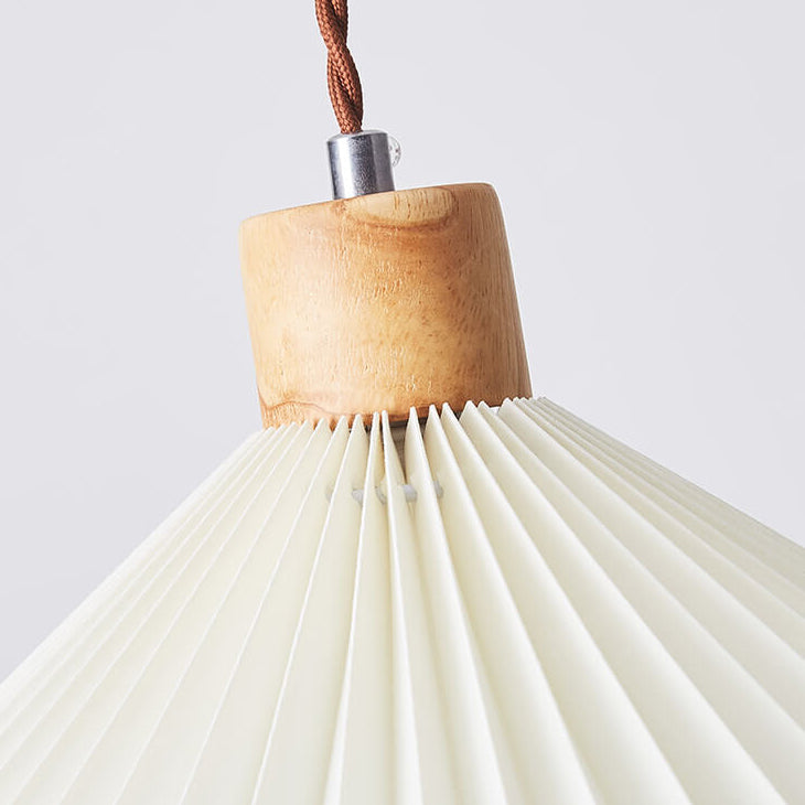 Lampada a Sospensione con Paralume Pieghettato Minimalista Nordico 1 Luce