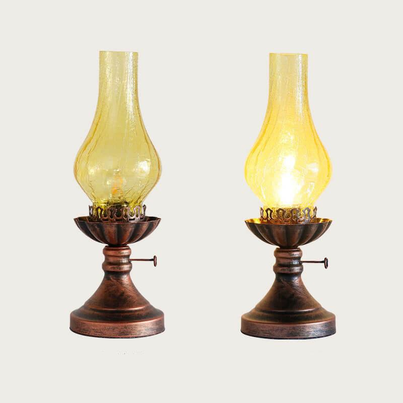 Lampada da Tavolo Vintage Antica a Petrolio a 1 Luce