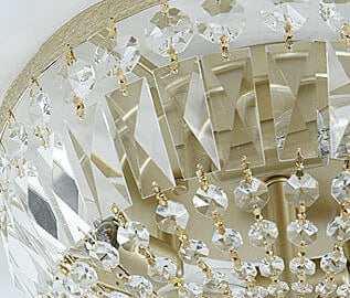Lampada da soffitto vintage rotonda in cristallo 4/6 luci