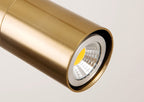 Luce a sospensione LED con spot moderno minimalista in oro a 1 luce