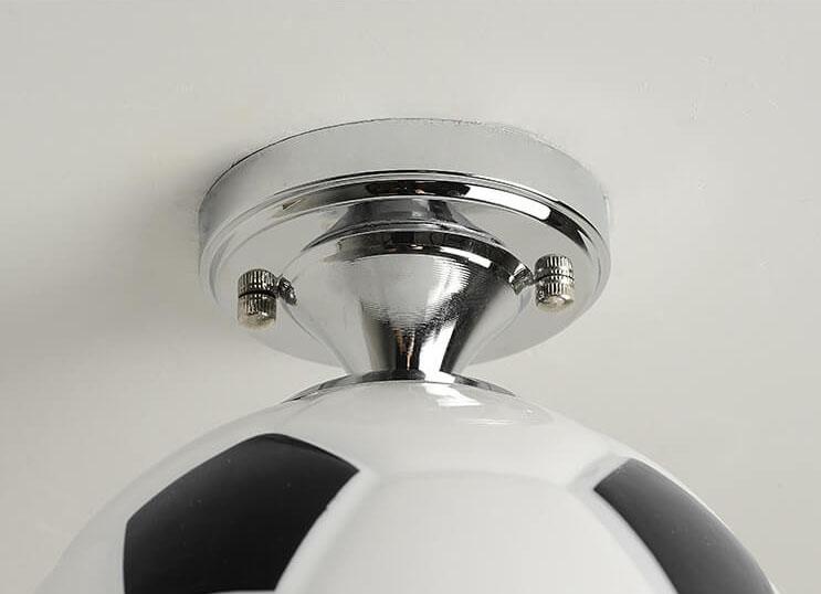 Luce da soffitto semi-incassata a 1 luce in vetro creativo da basket e calcio