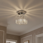 Talrex | Moderno Faretto da Soffitto Nero con Ombra di Cristallo per Corridoio e Soggiorno