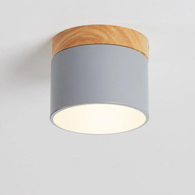 Plafoniera LED a Soffitto a Log in Colore Solido Scandinavo