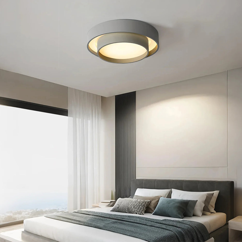 Moderna Luce da Soffitto Rotonda Doppia