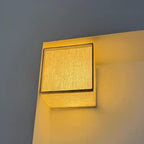 Lampada da Parete LED con Ombra in Tessuto Quadrata Tradizionale Giapponese per Soggiorno