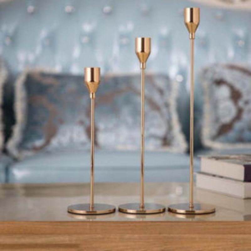 CandleMate - Set di 3 portacande per decorazione da tavolo