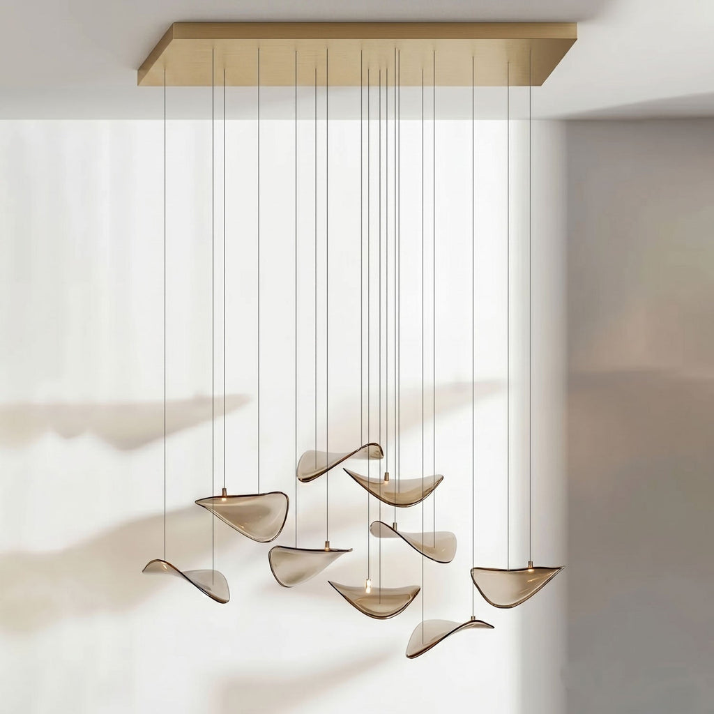 Lampadario a Foglia Fluttuante Wave