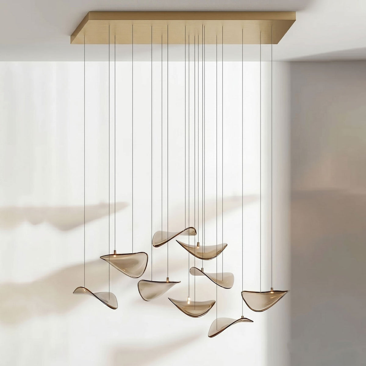 Lampadario a Foglia Fluttuante Wave