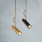 Luce a sospensione LED con spot moderno minimalista in oro a 1 luce