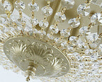 Lampada da soffitto vintage rotonda in cristallo 4/6 luci