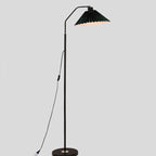 Lampada da terra con paralume plissettato in tessuto minimalista a 1 luce