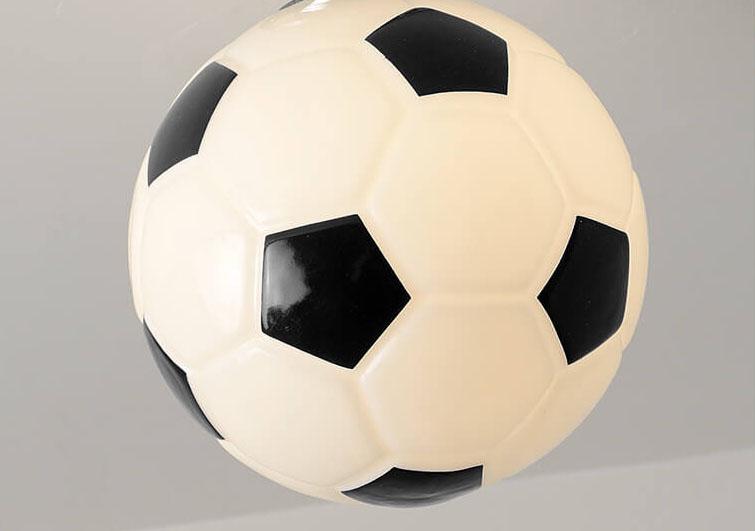 Luce da soffitto semi-incassata a 1 luce in vetro creativo da basket e calcio