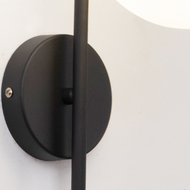 Applique da Parete Lampada a Globo di Vetro Nordic Arc 1 Luce