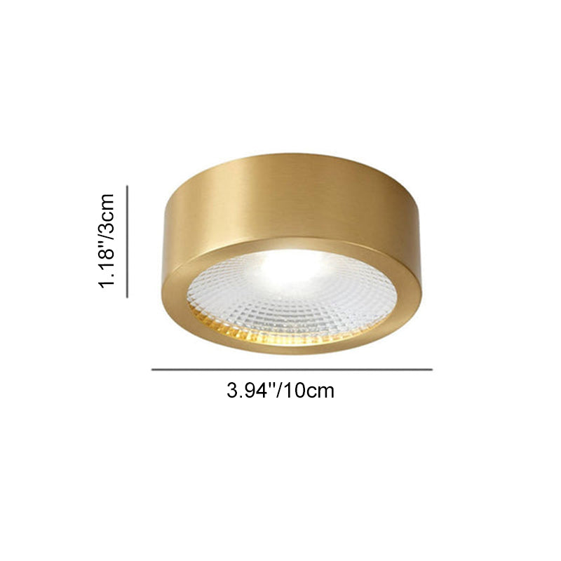Luce a soffitto LED ultra-sottile in rame di lusso moderno per corridoio