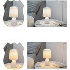 Lampada da Tavolo con Base in Vetro Pieghettato Vintage Nordico a 1 Luce
