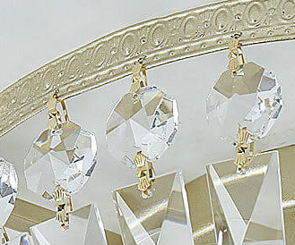 Lampada da soffitto vintage rotonda in cristallo 4/6 luci