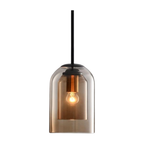 LuxeBeam Light - Lampada a sospensione moderna in vetro doppio