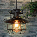 Lampada a Sospensione Industriale Design Retro in Metallo