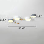 Illuminazione a Soffitto LED in Legno Massello e Ferro Stile Minimalista Scandinavo