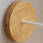 Applique da Parete in Legno e Metallo Nordic con 1 Luce
