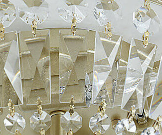 Lampada da soffitto vintage rotonda in cristallo 4/6 luci