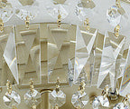 Lampada da soffitto vintage rotonda in cristallo 4/6 luci