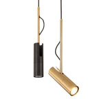 Luce a sospensione LED con spot moderno minimalista in oro a 1 luce