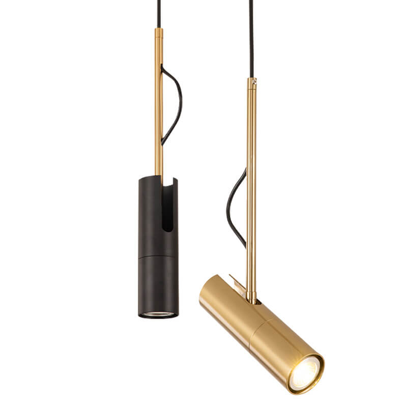 Luce a sospensione LED con spot moderno minimalista in oro a 1 luce